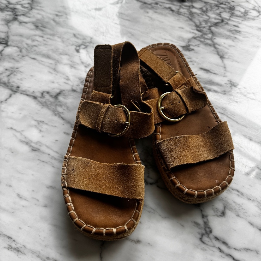Zara Suede Kids Sandals